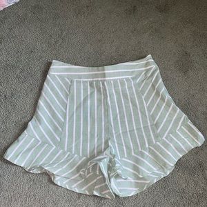 Striped Mint Green Shorts